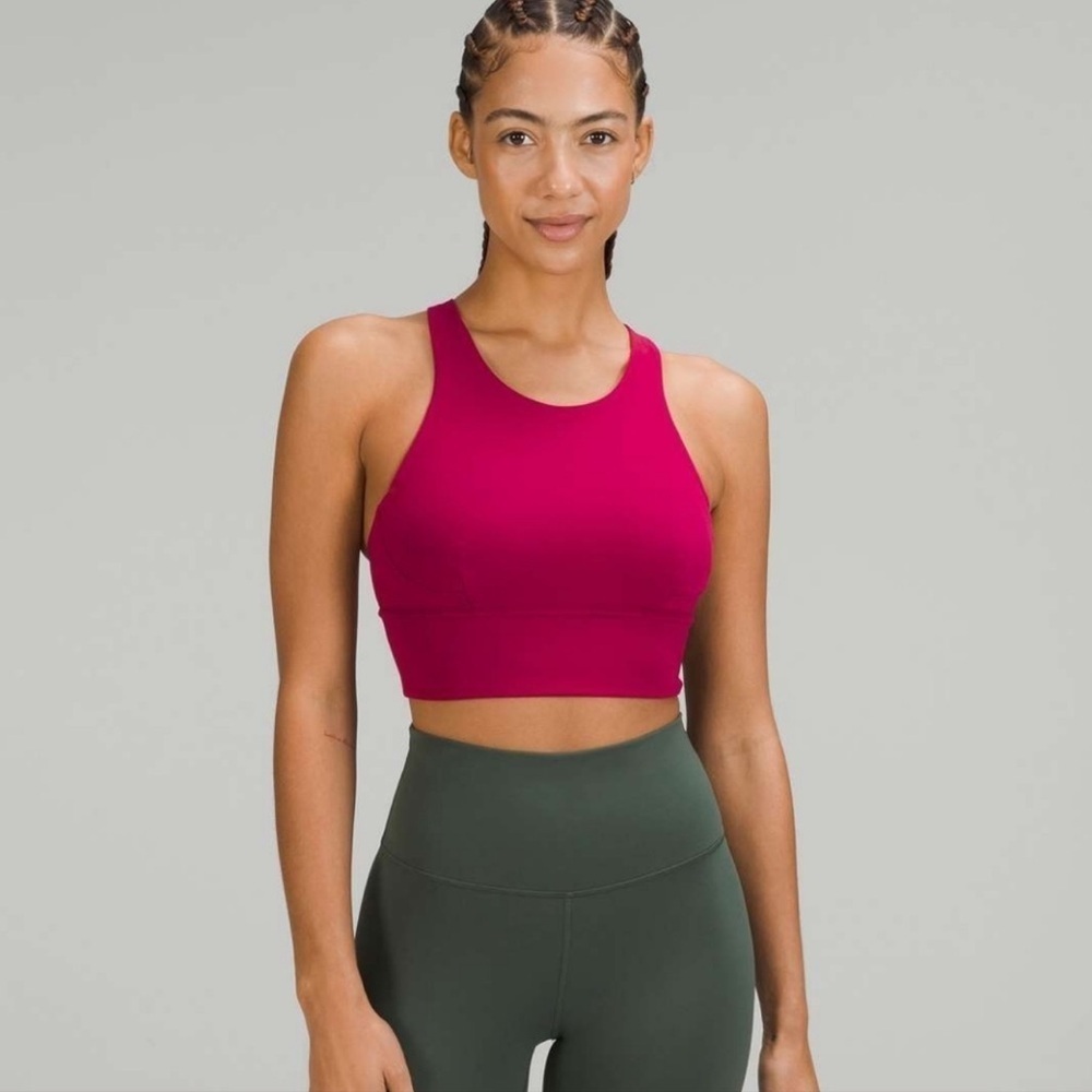 Lululemon Wunder Train Longline Sports Bra in Mulled Wine
